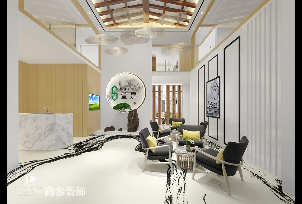 深圳南山方大城化妆品公司复式办公室装修效果图 