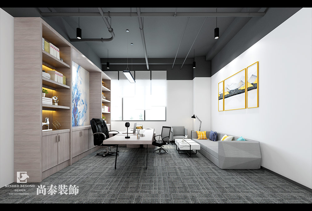 深圳宝安福永新能源磁元件科技公司办公室装修设计 