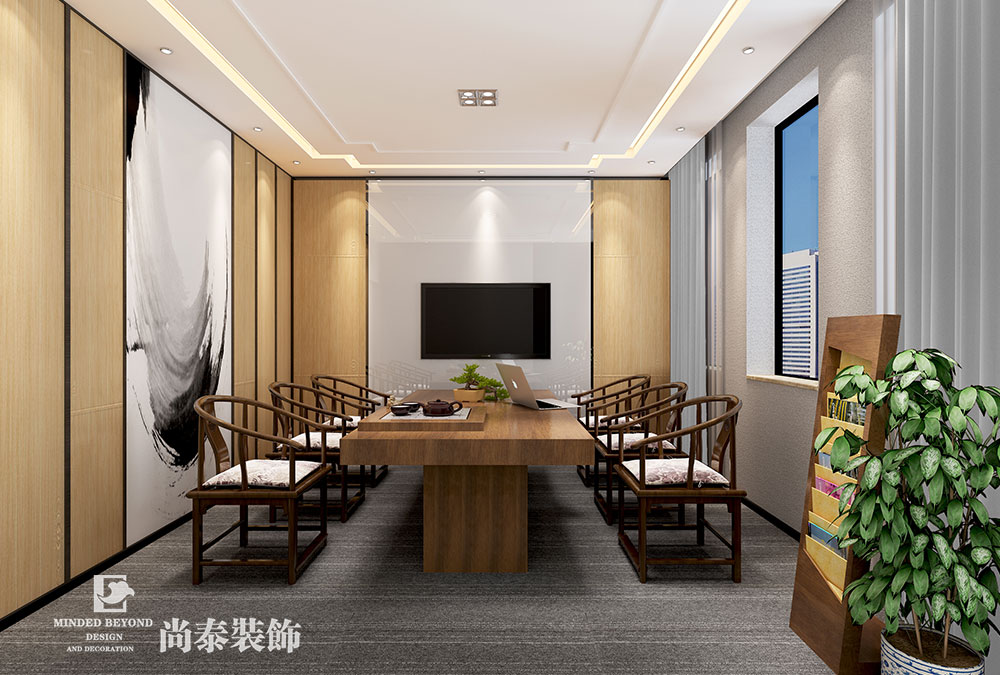 深圳福田免税商务大厦金融公司办公室设计装修效果图 