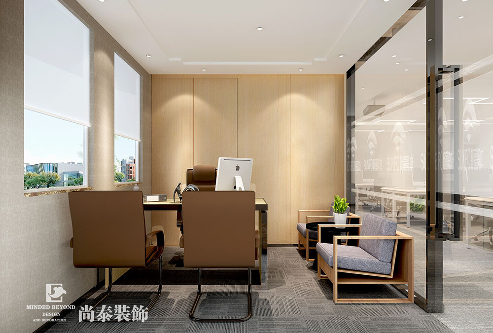 深圳福田免税商务大厦金融公司办公室设计装修效果图 