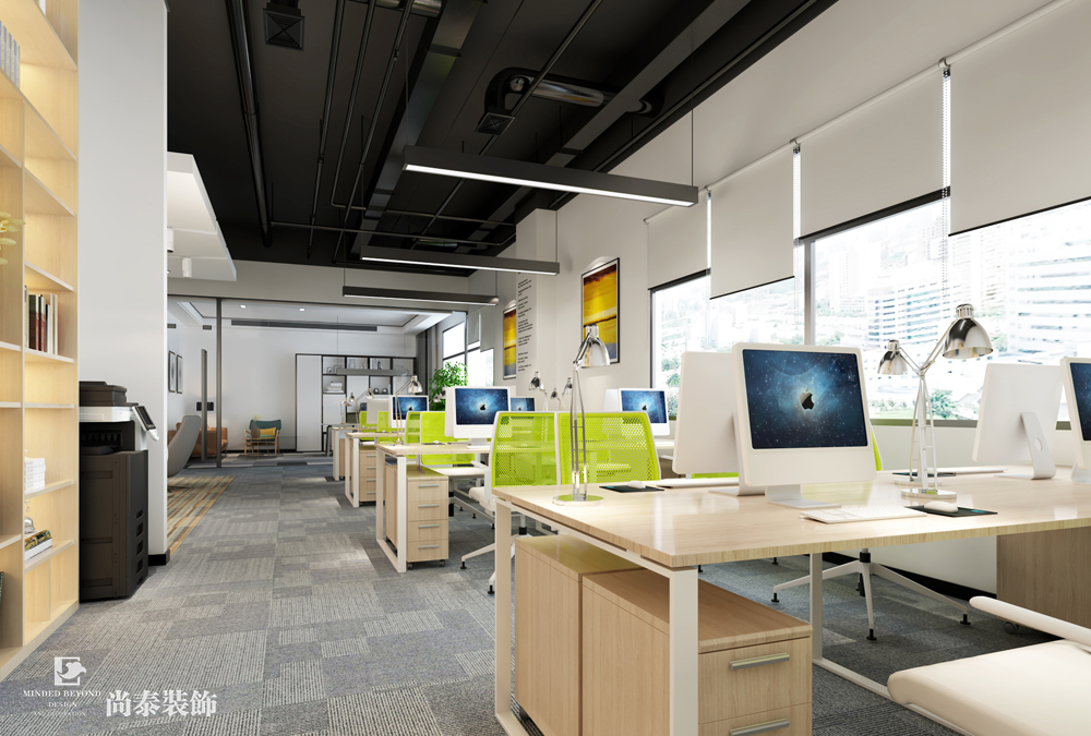 深圳南山西丽科技公司办公室装修效果图 