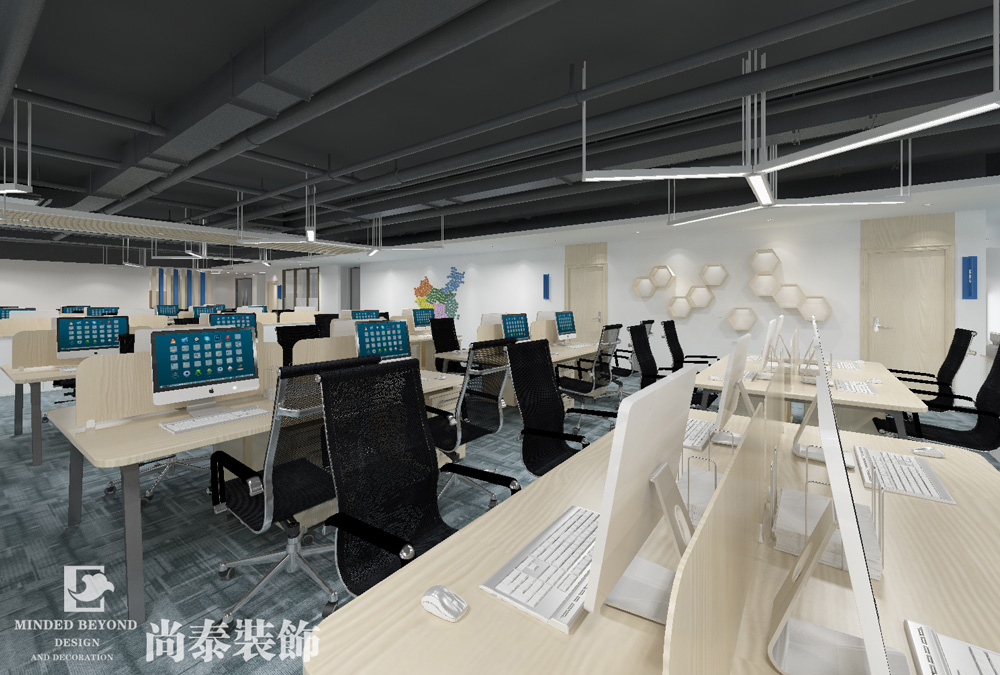 深圳福田创新科技广场设备公司办公室装修效果图 