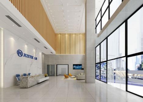 深圳龙岗九洲工业园高科技公司办公展厅设计装修效果图