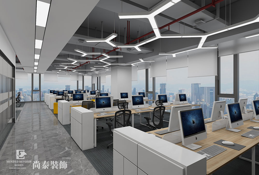 深圳南山前海区块链科技公司办公室装修效果图 