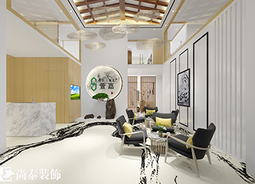 深圳南山方大城化妆品公司复式办公室装修效果图 