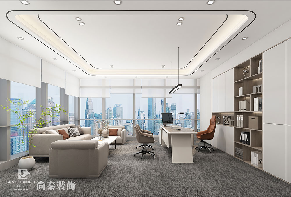 深圳宝安前海人寿金融中心220平米电气公司办公室装饰设计