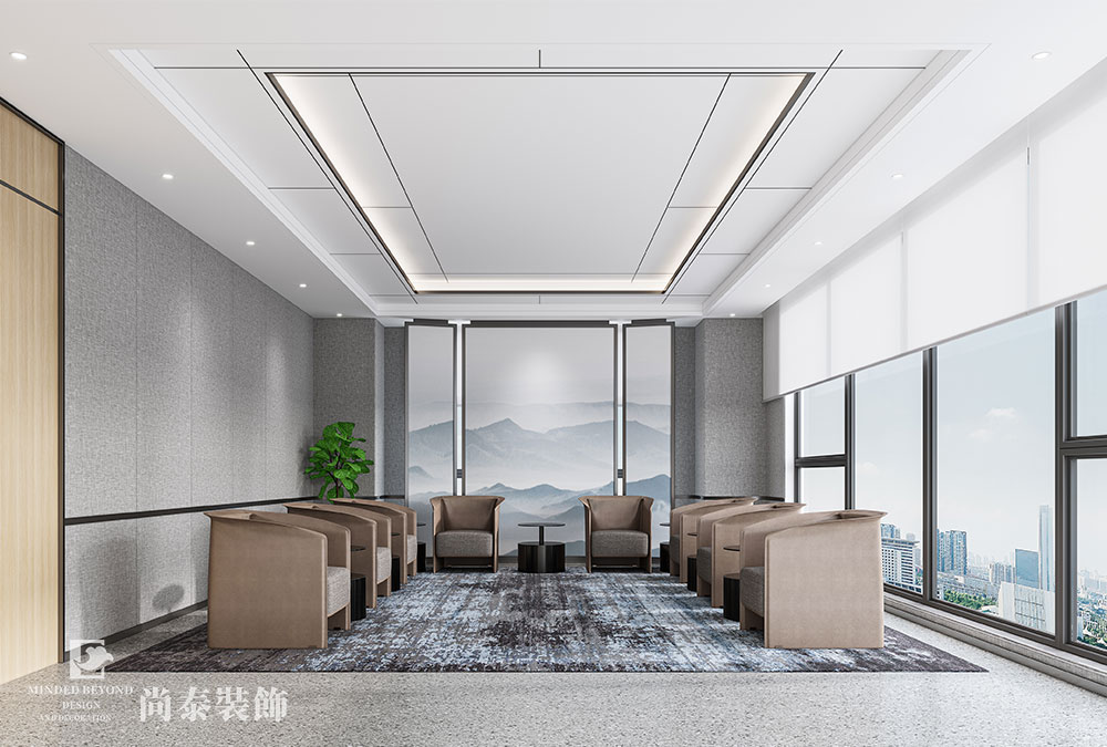 东莞11000平米大型锂电上市公司总部办公楼办公室装修设计