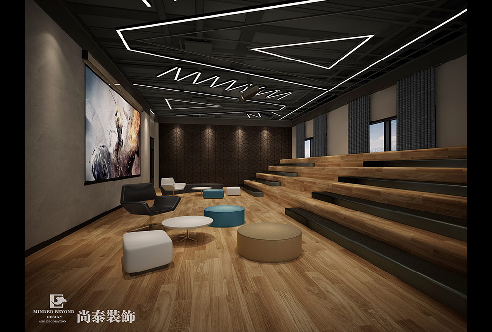 深圳南山南头传媒文化培训公司办公空间设计效果图