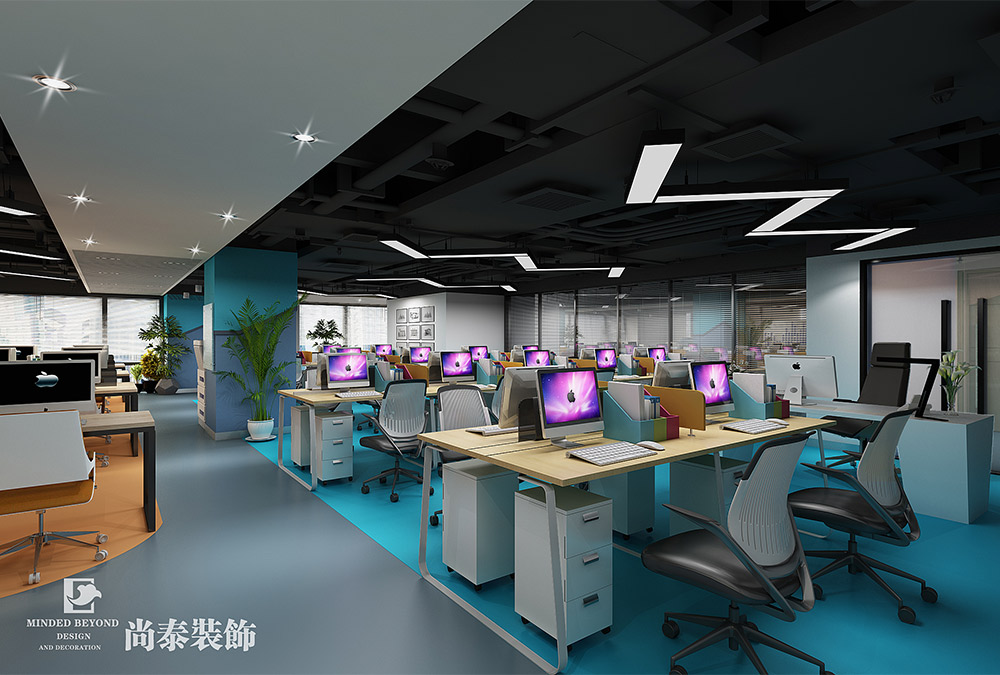 深圳南山深圳湾生态智联招聘公司办公室装修设计效果图 