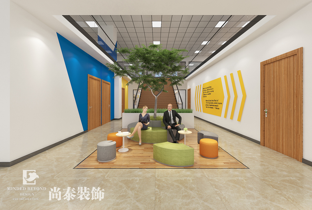 深圳龙华观澜嘉泉科技大厦检测公司办公室装修设计 