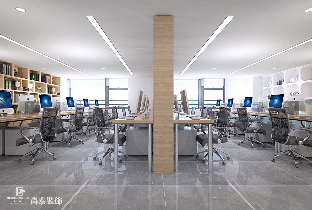 深圳宝安西乡LED照明公司办公室设计效果图