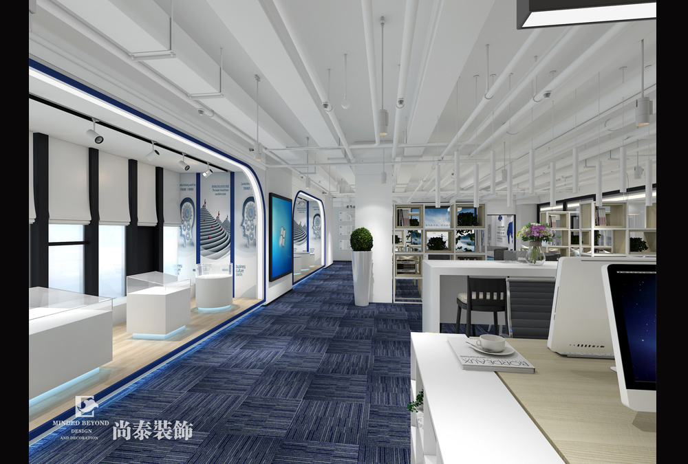 深圳宝安福永显示屏科技公司办公室装修设计