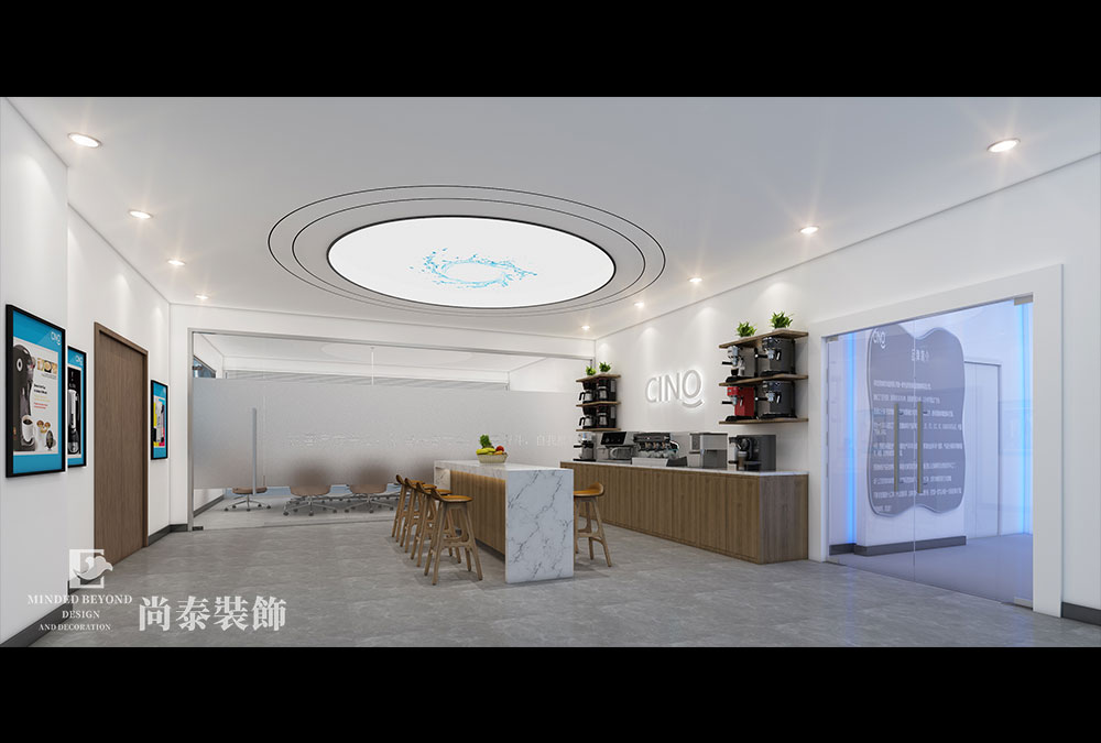 深圳宝安沙井科技公司展厅办公室装修效果图