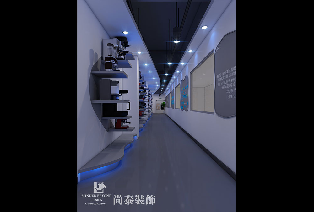 深圳宝安沙井科技公司展厅办公室装修效果图