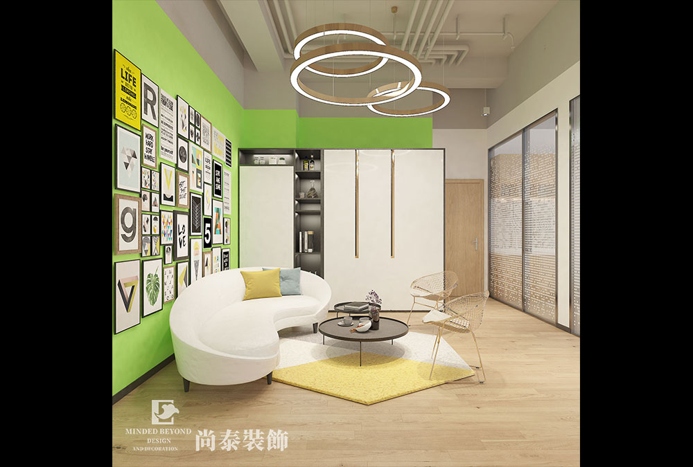 深圳龙华富隆特工业园体育用品公司办公室装修效果图