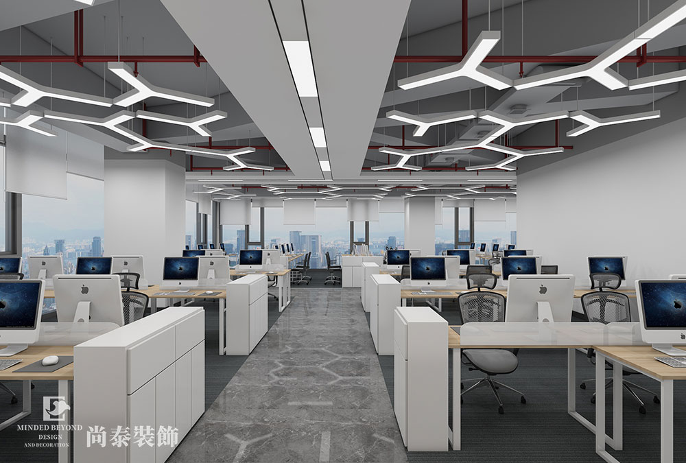 深圳南山前海区块链科技公司办公室装修效果图 