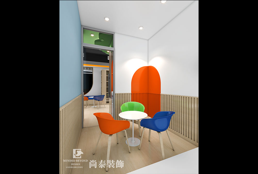 广州越秀140㎡儿童英语教育空间设计效果图