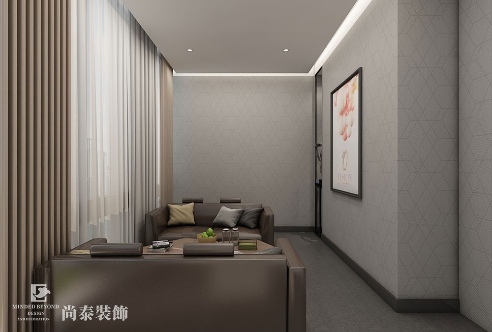 深圳罗湖华润大厦135平米珠宝办公室装修设计方案