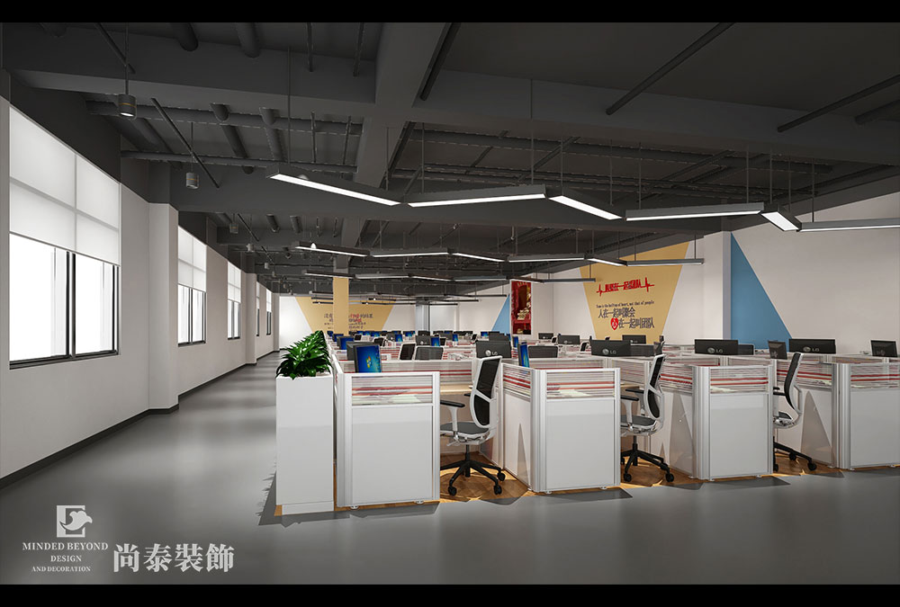 1600平米深圳精密公司办公室设计效果图 | 顺景园