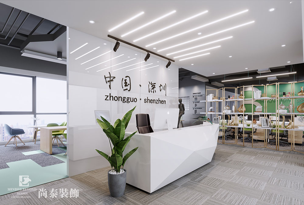 深圳龙岗有所为大厦500平米简约绿色办公室设计