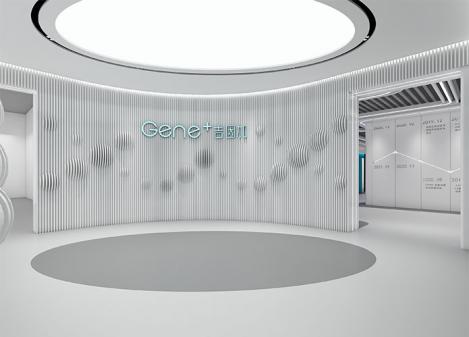 480平米生物科技公司展厅装修设计 | 吉因加