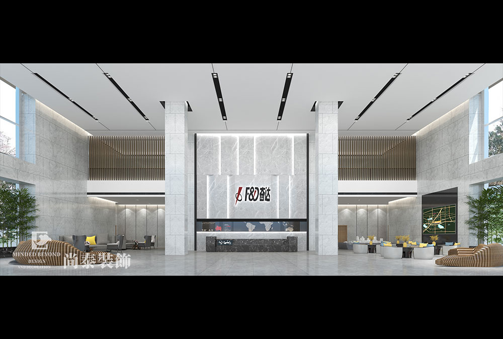 东莞奋达科技园新型智能硬件办公楼接待展厅装修设计