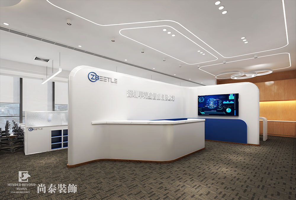 深圳南山前海人寿380平米智能科技公司办公室设计案例
