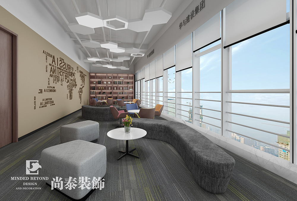 深圳龙岗天安云谷现代轻奢建筑公司办公室装修设计