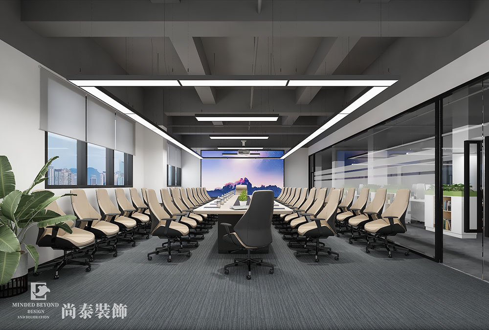深圳龙岗AI小镇教育资源公司厂房办公室装修设计