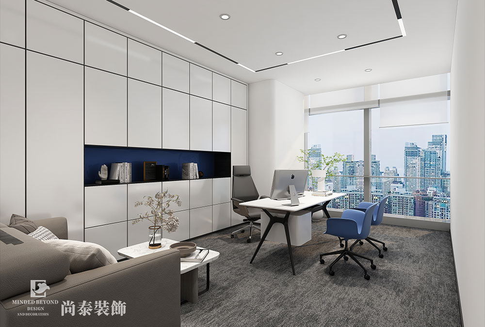 深圳宝安前海人寿金融中心220平米电气公司办公室装饰设计