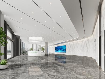 东莞11000平米大型锂电上市公司总部办公楼办公室装修设计