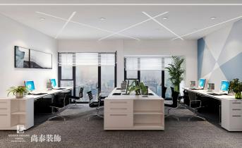 科技感办公室设计，尚泰装饰打造未来感企业空间